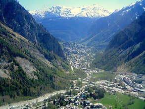 A view of Courmayeur, Aosta Valley, northern Italy