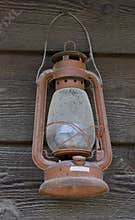 Old dusty oil lamp
