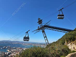 Cable cars in Gibraltar