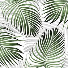 Tropical leaves pattern background Summer banner