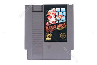 A Close-Up of a Super Mario Bros for the Nintendo NES