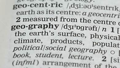 Geography word in english vocabulary, business and economic, school education