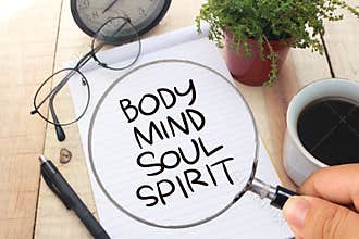 Body Mind Soul Spirit, Motivational Words Quotes Concept