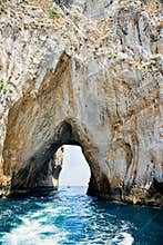 Grotto in sea-rock, Capri Italy.