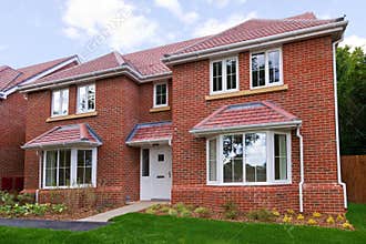 New detached brick built house