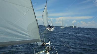 Yachts go to sea. Yacht Racing