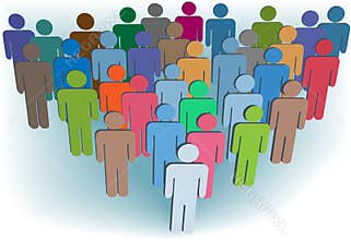 Group company or population symbol people colors