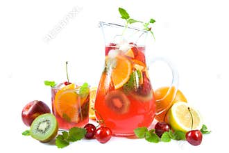 Punch with fruits