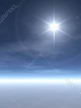 Bright Star over Wispy Clouds