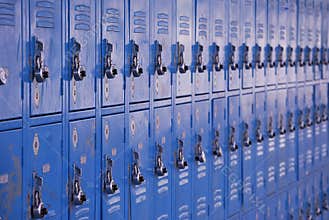 School metal lockers