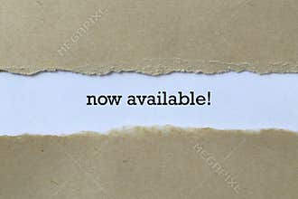 Now available