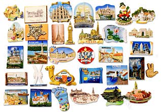 Travel fridge magnet collection