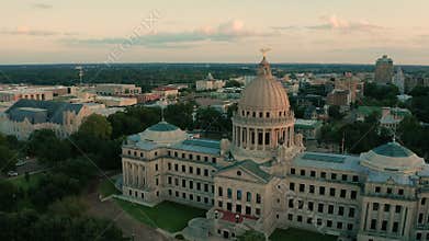 Late afternoon in the downtown City Center of Jackson Mississippi