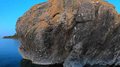 Erratic Boulder in Georgian Bay, Cottage Country