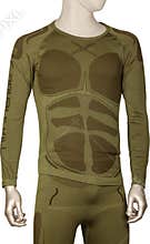 Green man thermal underwear isolated on white background