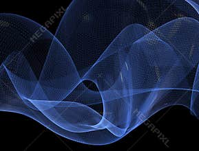 Abstract 3d spider net,waving