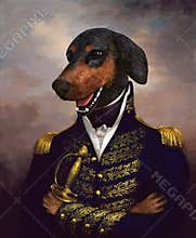 Funny Dog Oil Painting, General