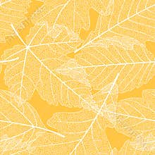 Seamless autumn leaves pattern