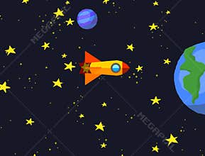 Space rocket journey space galaxy 2