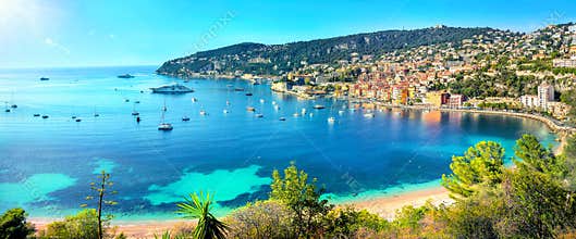 Resort town Villefranche sur Mer. French Riviera, Cote d`Azur, France