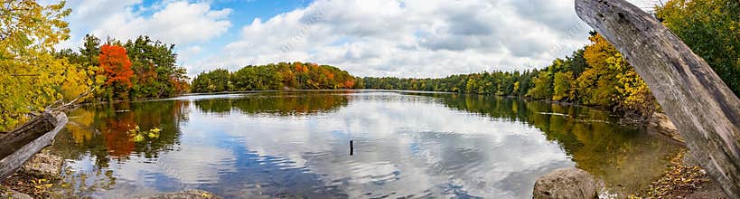 Panoramic View of Bond Lake Oak Ridges Trail