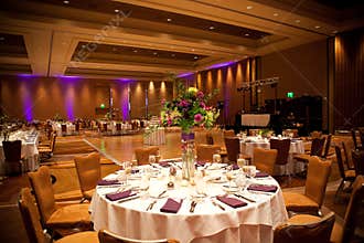 Tables at wedding reception