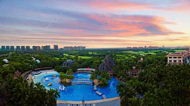 Haikou City in forest, Hainan, China