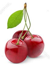 Isolated cherries