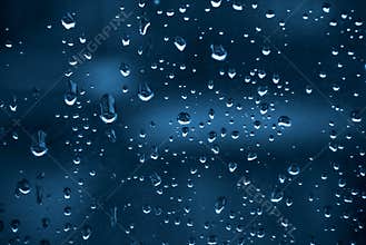 Rain drops on window