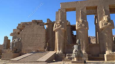 The Ramesseum is the memorial temple or mortuary temple of Pharaoh Ramesses II. Egypt