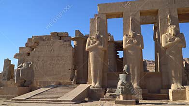 The Ramesseum is the memorial temple or mortuary temple of Pharaoh Ramesses II. Egypt