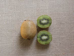 Whole and cut Kiwifruit