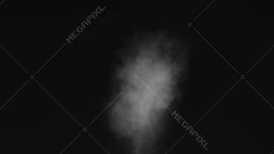 Dusty bullet explosion hit on a wall.