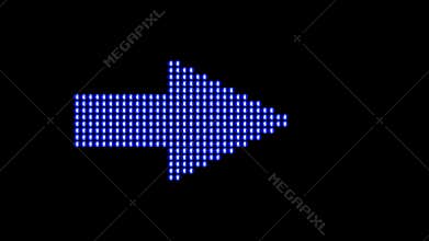 Blue LED Arrow moving right