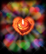 Candle light with love