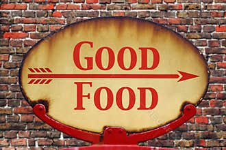 Retro sign Good Food