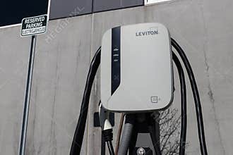 Leviton EV Charging Station. The Leviton charging station offers fast recharging of electric vehicles
