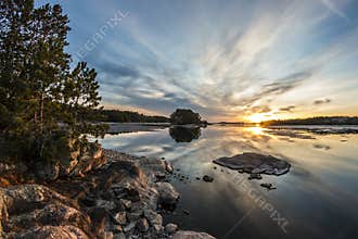 Sunset in Voyageurs National Park Minnesota