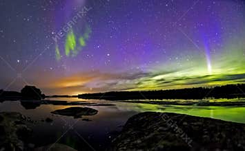 Northern Lights in Voyageurs National Park Minnesota