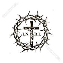 Crucifixion and thorn crown