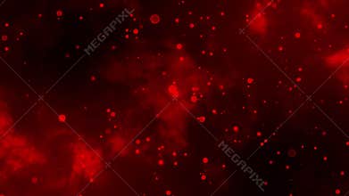 Bokeh particles galaxy blur lights background and texture motion graphics. Red and black color.
