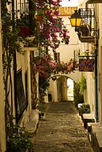 Cobbled street in Spain