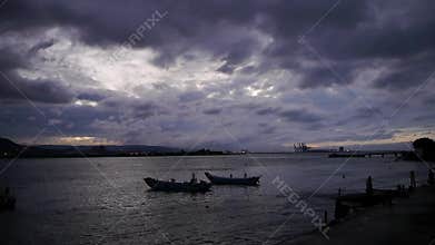 Nightfall and cloudscape