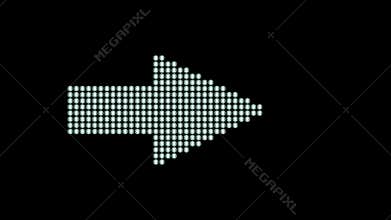 White LED Arrow moving right