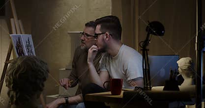 Artists talking about artwork
