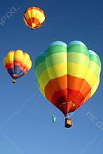 Hot air balloons in the sky