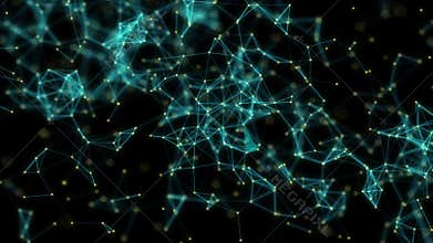 Abstract dots and lines connect motion.