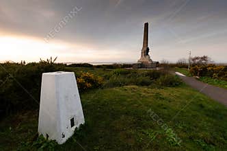 A trig point is located close to the Hoylake & West Kirby war memorial