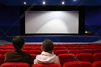 Couple in cinema