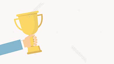 champions cup flat icon animation